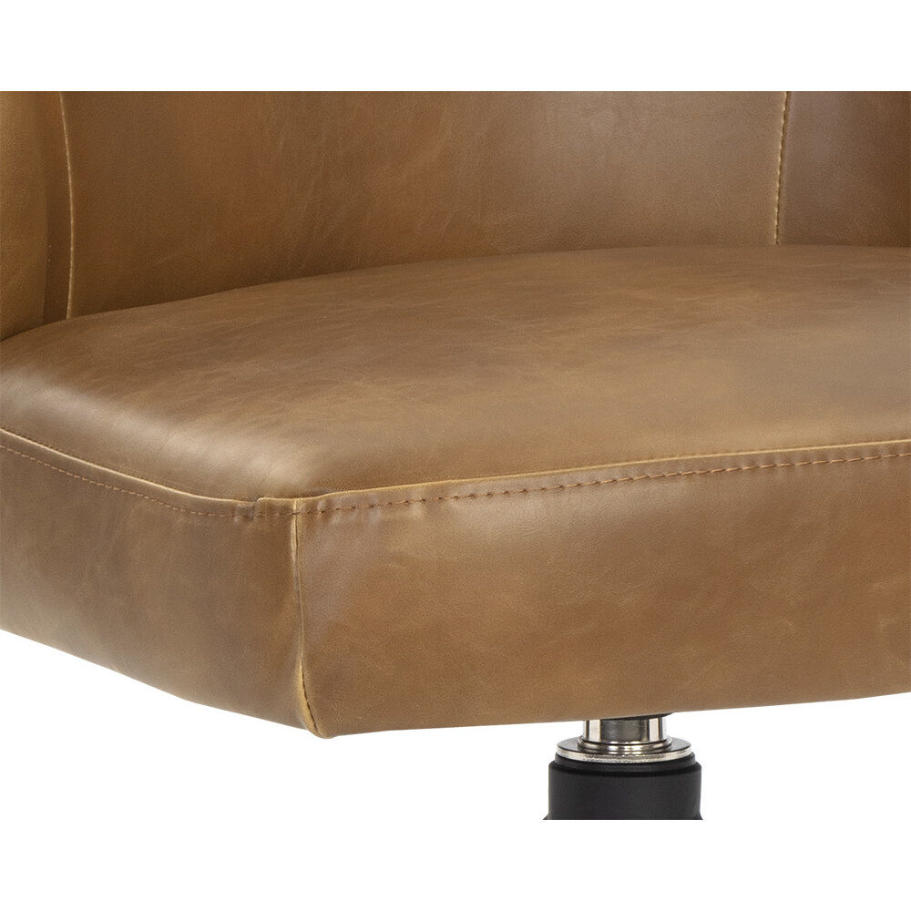 Bretta Tobacco Tan Swivel Dining Chair, Swivel